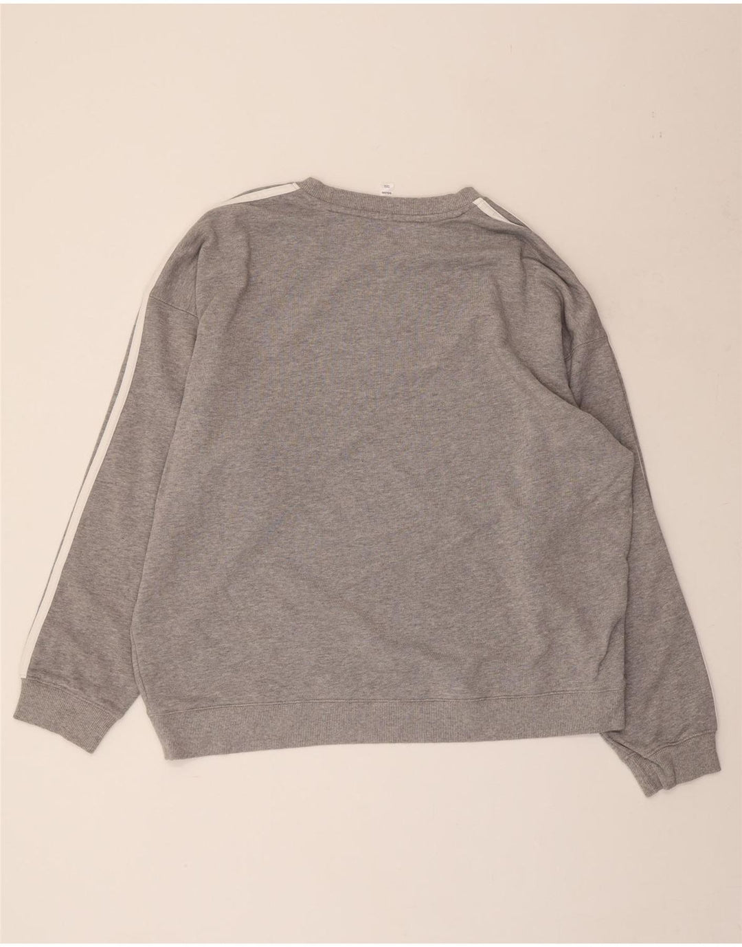 ADIDAS Womens Oversized Sweatshirt Jumper UK 16/18 Large Grey Flecked