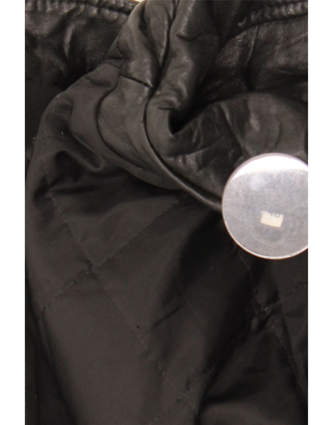 Vintage ženska prevelika kožna jakna EU 40 srednje crne kože