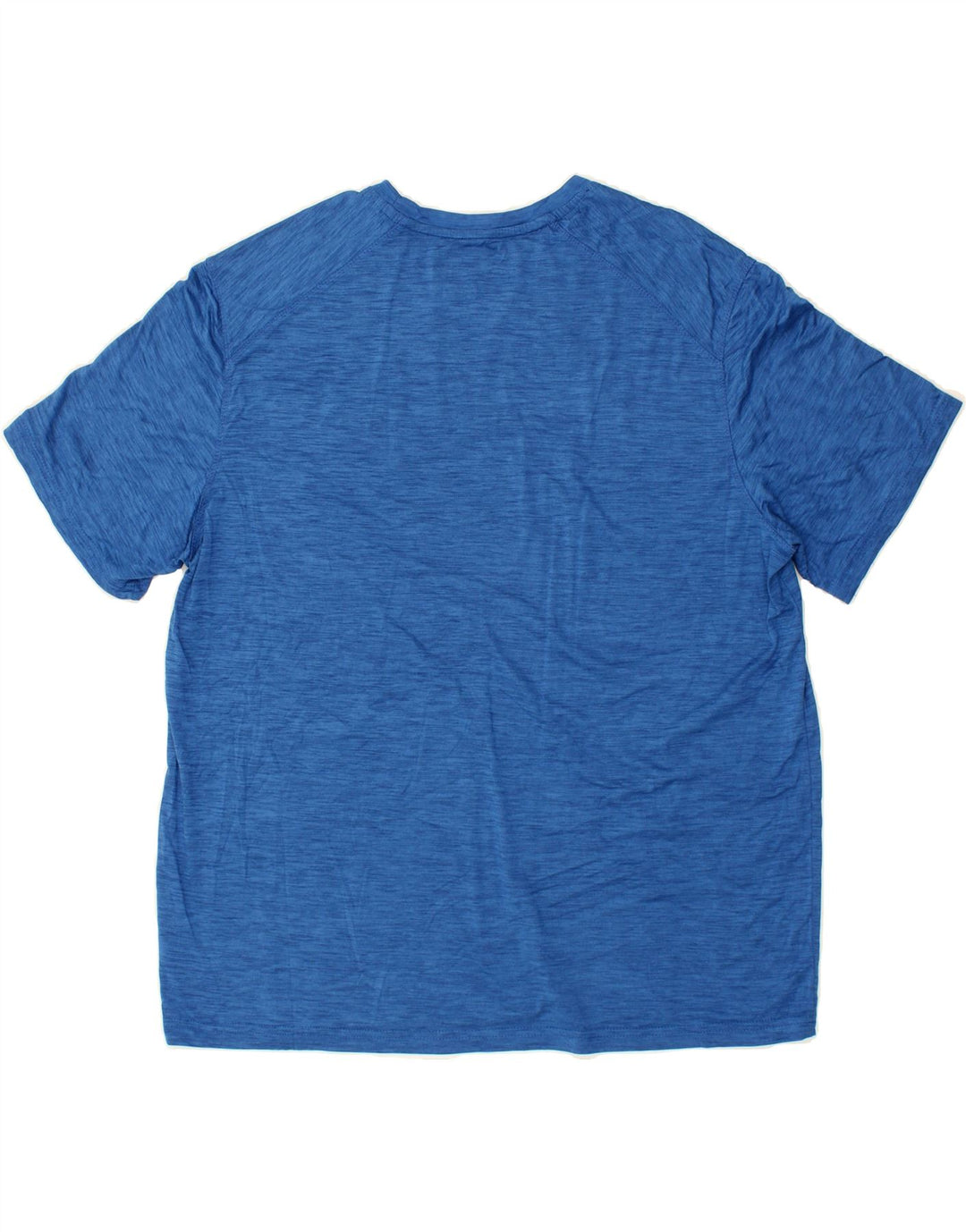 EDDIE BAUER Mens T-Shirt Top XL Blue Flecked Polyester Vintage Eddie Bauer and Second-Hand Eddie Bauer from Messina Hembry 