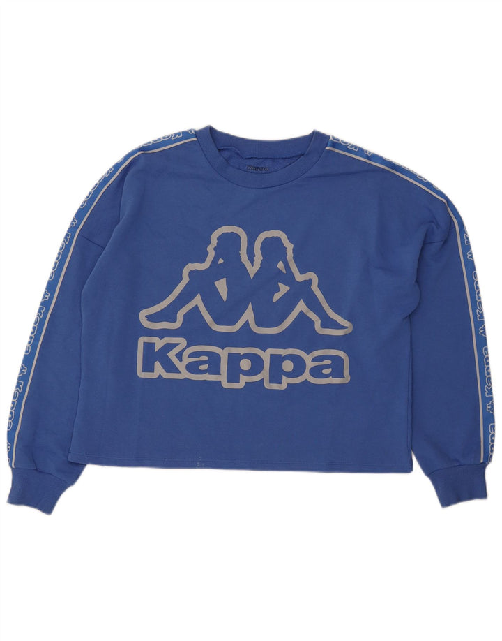 Kappa Ženski Tezenis Graphic Oversized Sweatshirt Džemper UK 14 Srednje Plava