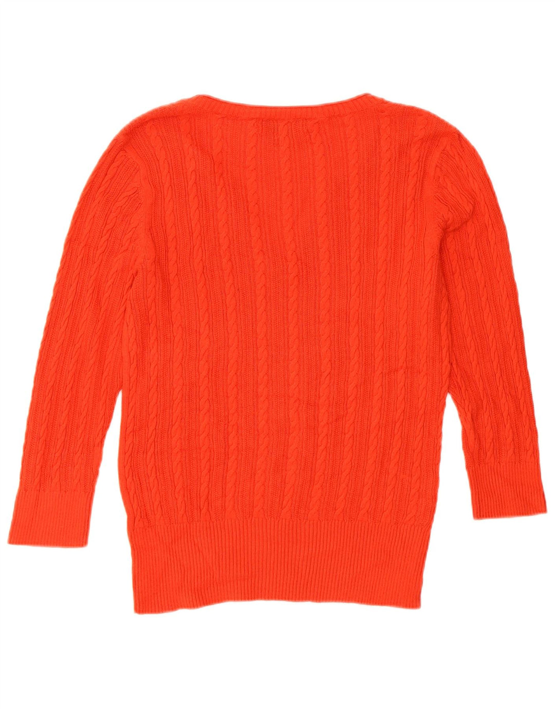 EDDIE BAUER Ženski veliki džemper s 3/4 rukavima s V-izrezom UK 6 XS Crveni