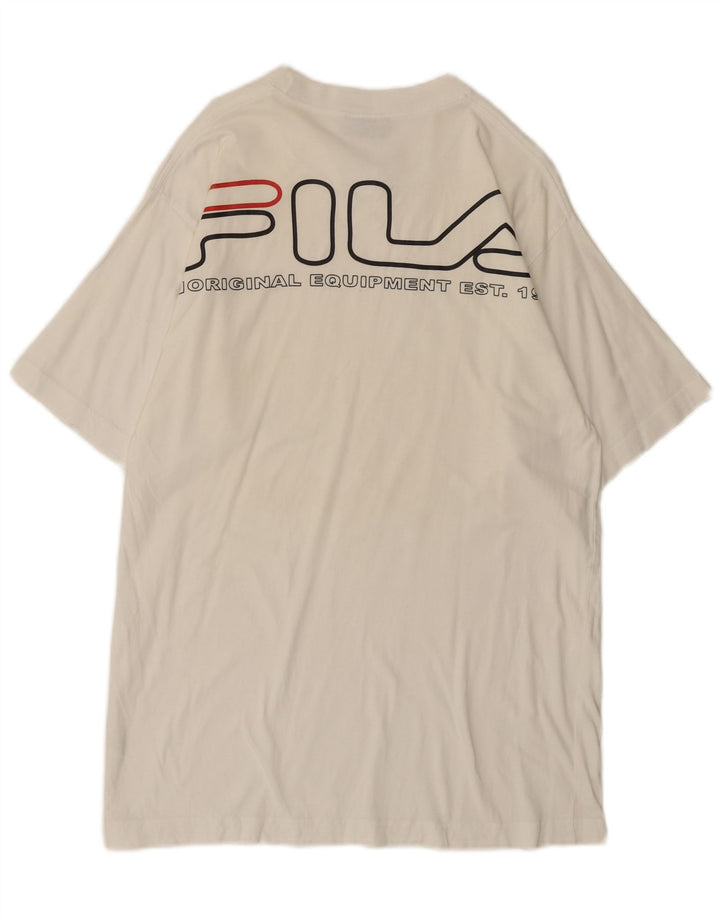 Fila muška majica kratkih rukava srednje veličine, bijeli pamuk