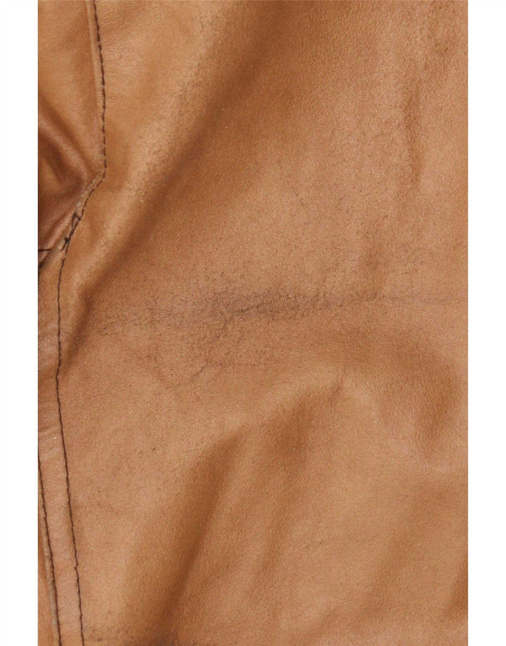 Vintage ženska kožna jakna UK 18 XL bež
