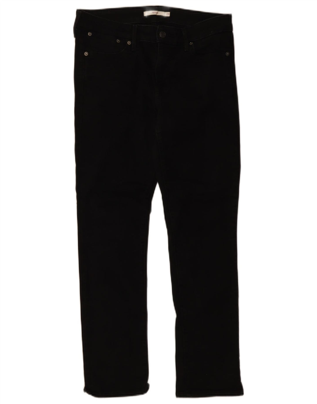 Levi's ženske 712 uske traperice W28 L28 crni pamuk