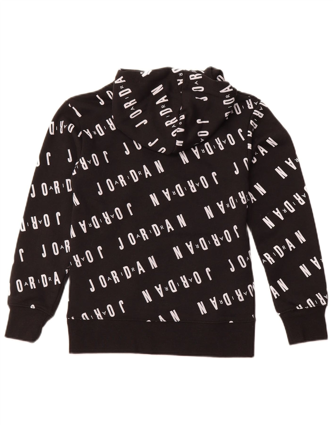 JORDAN Dječja majica s kapuljačom s kapuljačom 8-9 godina, mala, crna pamučna