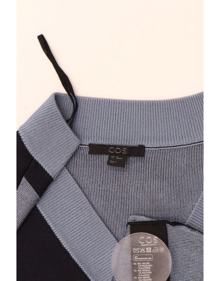 COS Ženska džemper haljina labavog kroja kratkih rukava UK 6 XS tamnoplava na pruge