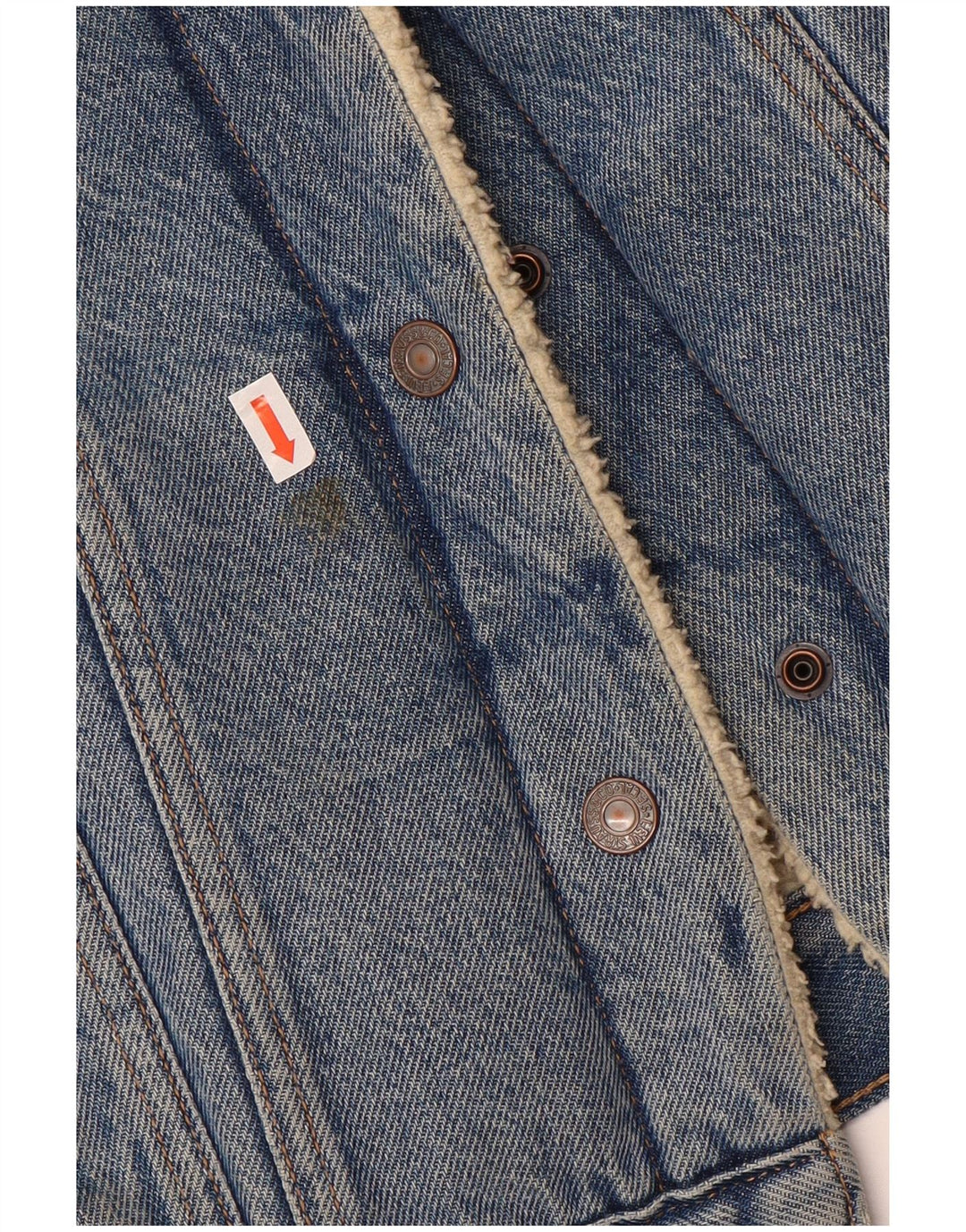 LEVI'S ženska traper šerpa jakna UK 6 XS plavi pamuk