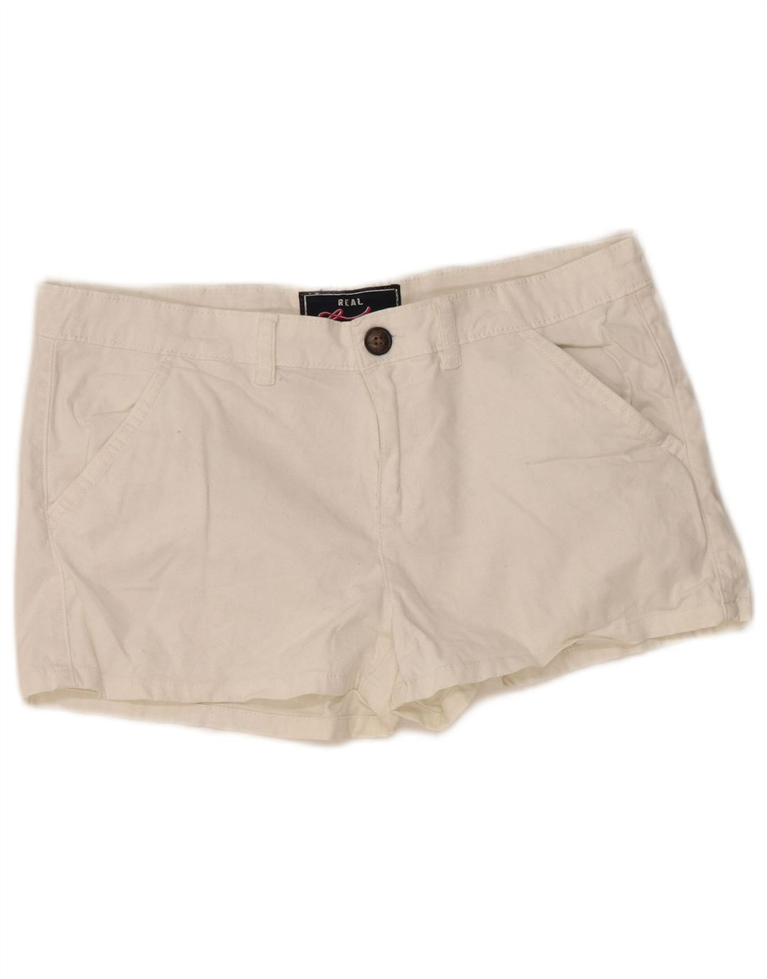 Superdry ženske chino kratke hlače srednje veličine W34 bijeli pamuk