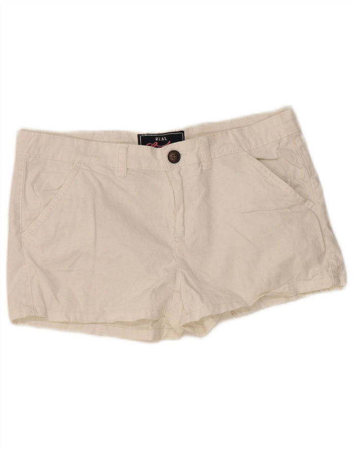 Superdry ženske chino kratke hlače srednje veličine W34 bijeli pamuk