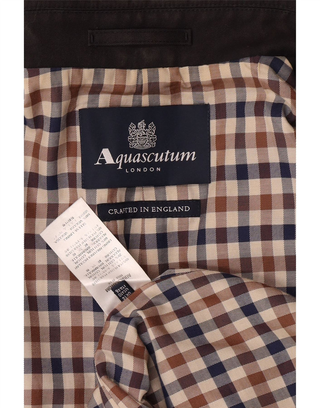 Aquascutum ženski kaput UK 14 veliki crni poliester