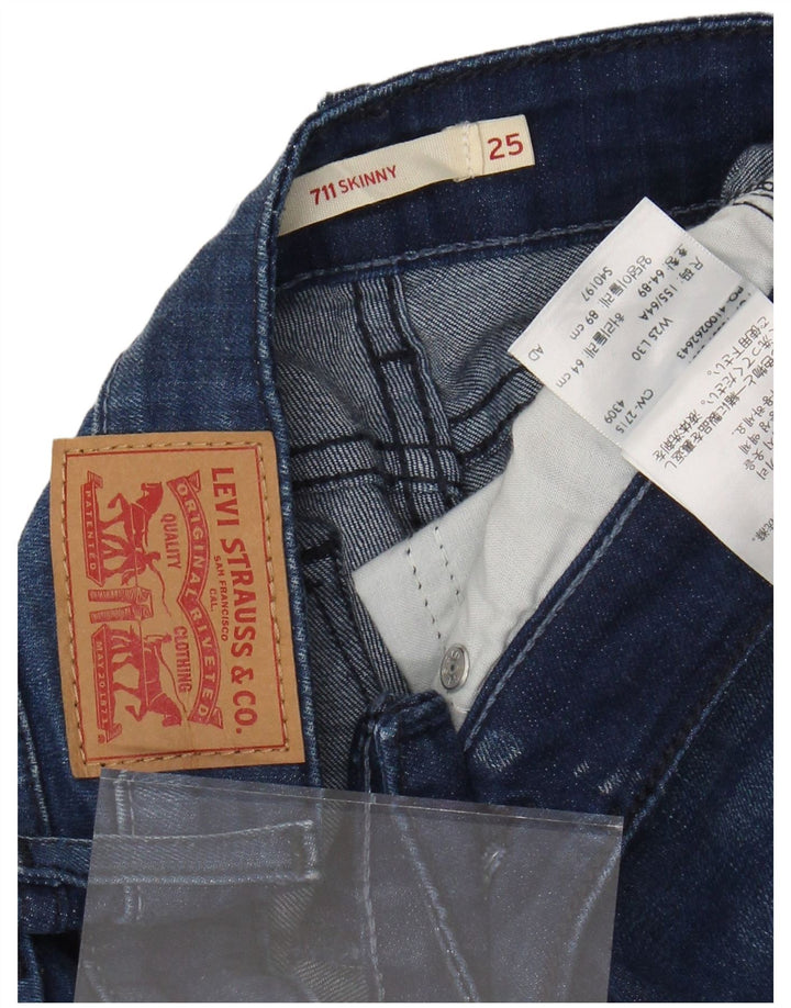 LEVI'S ženske 711 uske traperice W25 L26 plavi pamuk