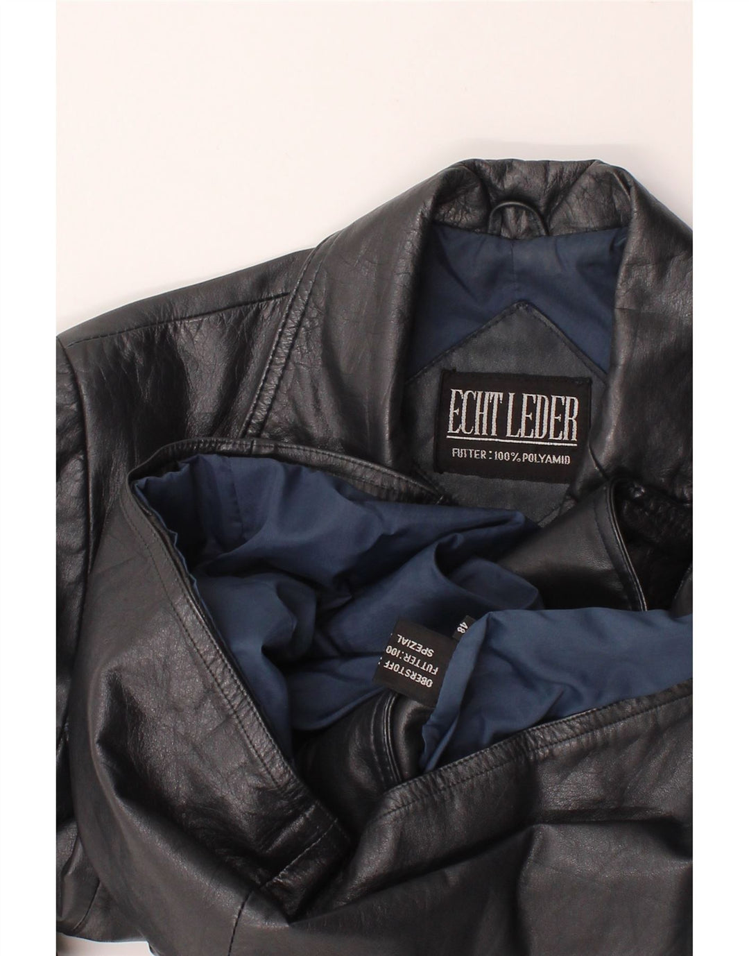 VINTAGE Mens Leather Jacket IT 48 Medium Black Leather Vintage Vintage and Second-Hand Vintage from Messina Hembry 