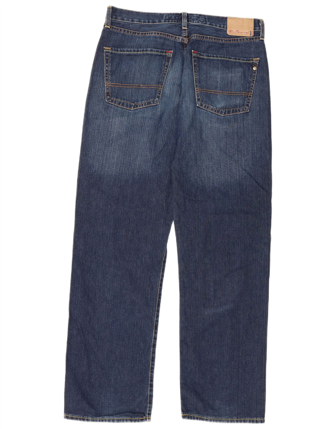 Ben Sherman muške ravne traperice W34 L32 plavi pamuk