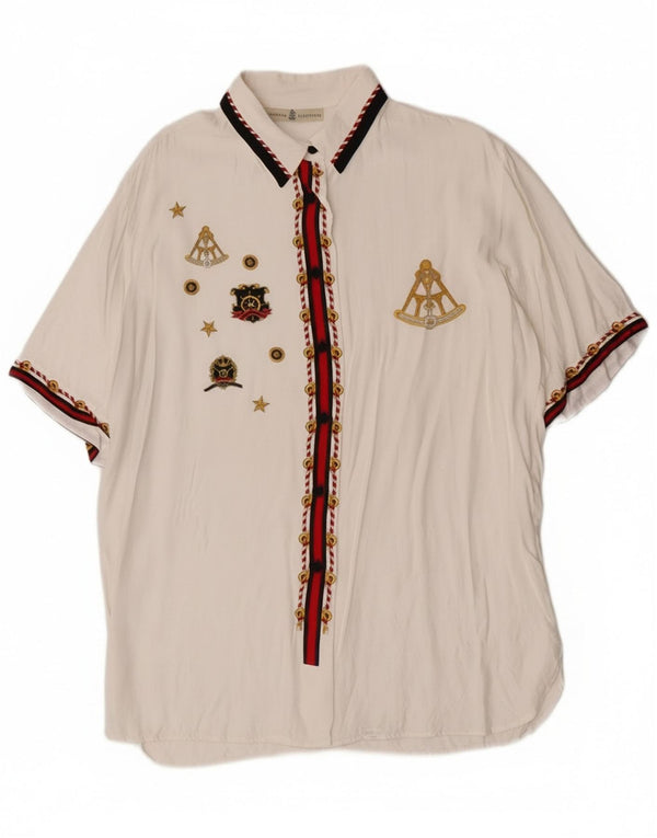 Marina Yachting Womens Graphic Shirt Blouse UK 16 Large White Nautical