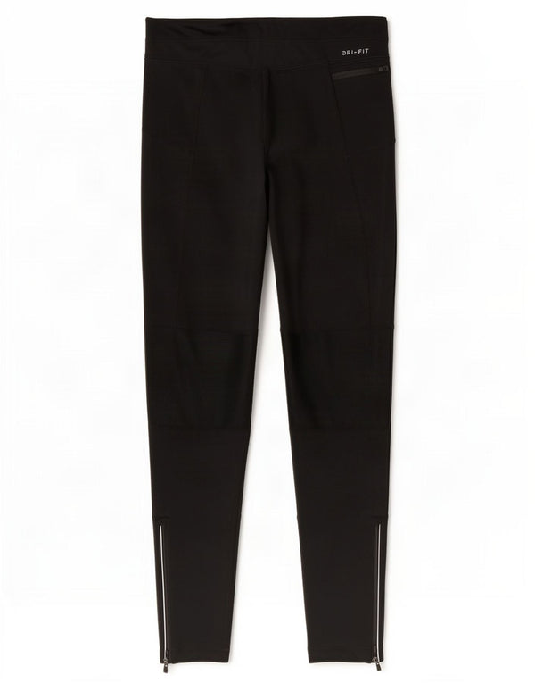 Nike Ženske Dri Fit Leggings UK 12 Srednje crni poliester