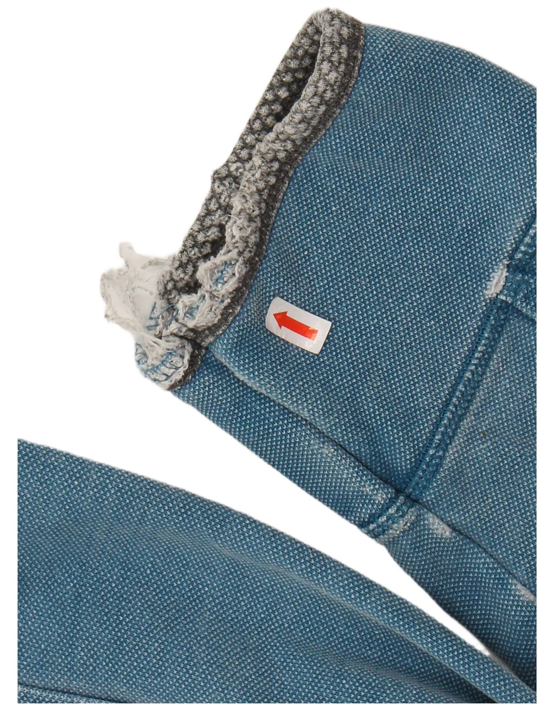 FAT FACE Veliki plavi pamuk, muška majica s izrezom s patentnim zatvaračem