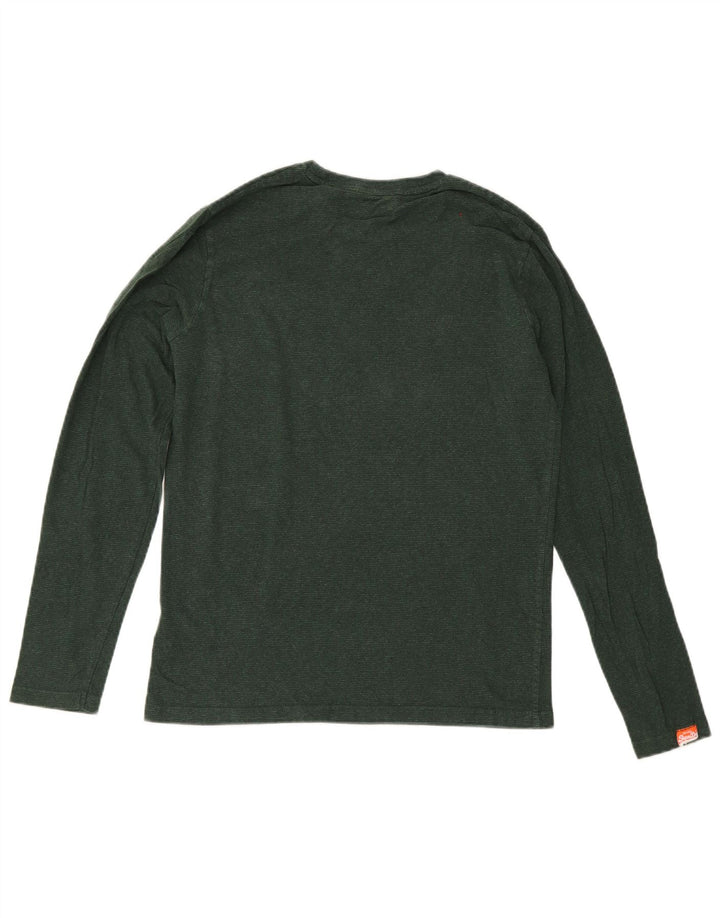 Superdry muška majica dugih rukava, mali zeleni pamuk