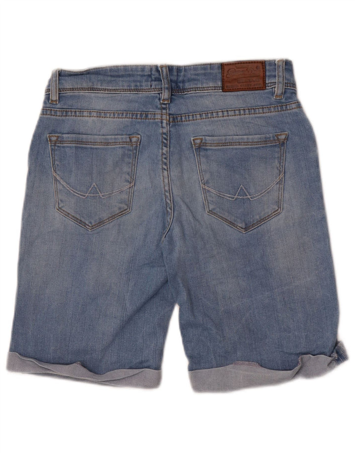 Superdry ženske kratke traper hlače s oštećenim izgledom W26 male plave