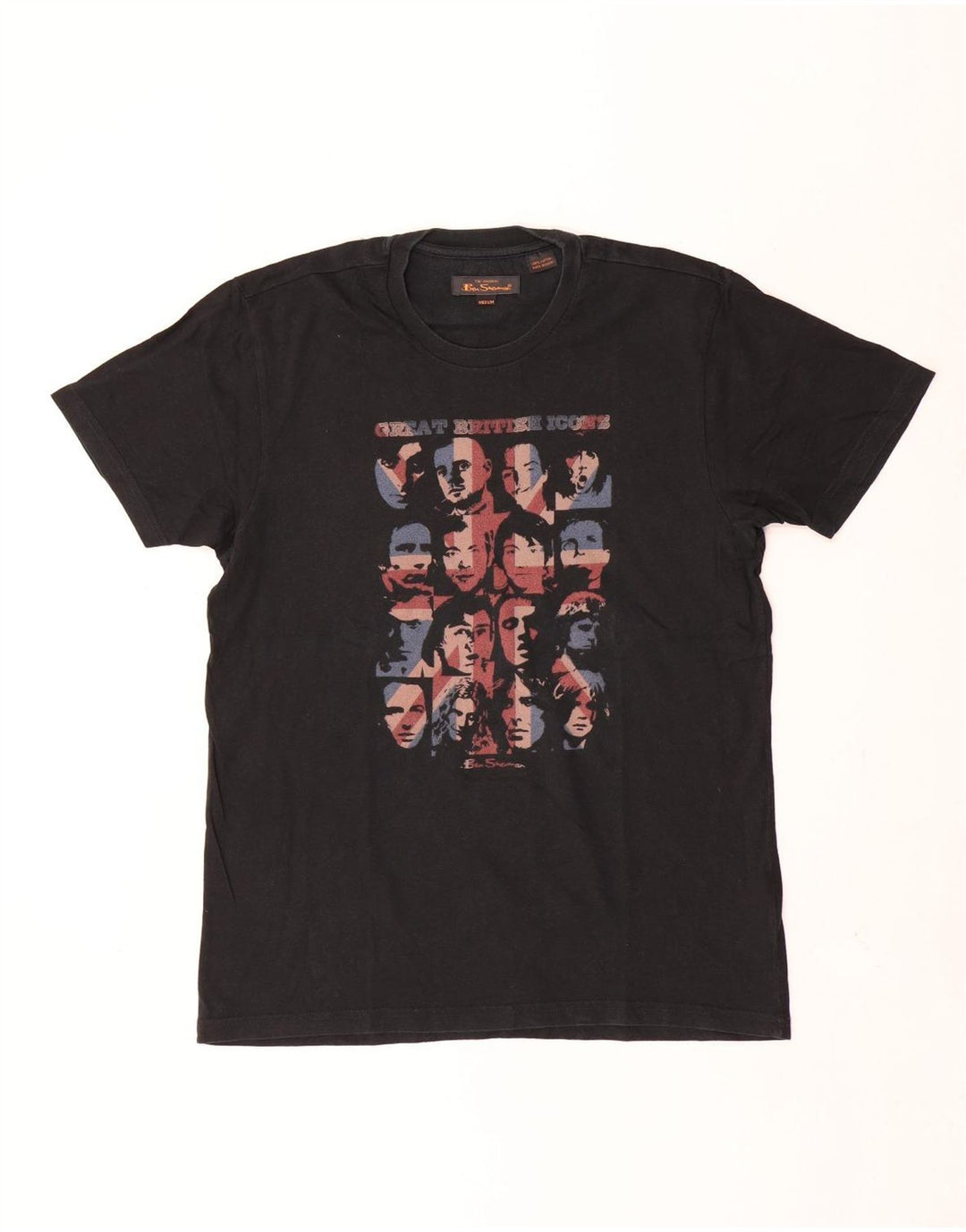 Ben Sherman muška grafička majica kratkih rukava Srednji crni pamuk