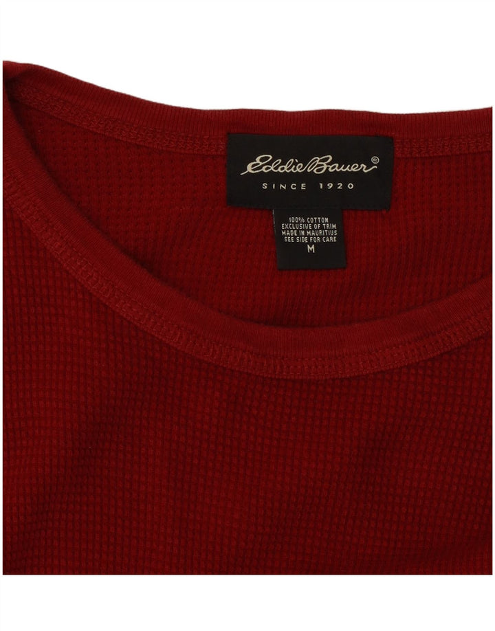 Eddie Bauer muška majica dugih rukava srednje crvene pamučne boje
