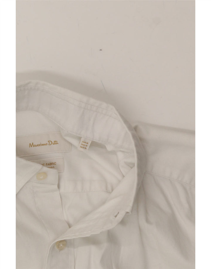 MASSIMO DUTTI Mens Shirt Medium White Cotton Vintage Massimo Dutti and Second-Hand Massimo Dutti from Messina Hembry 