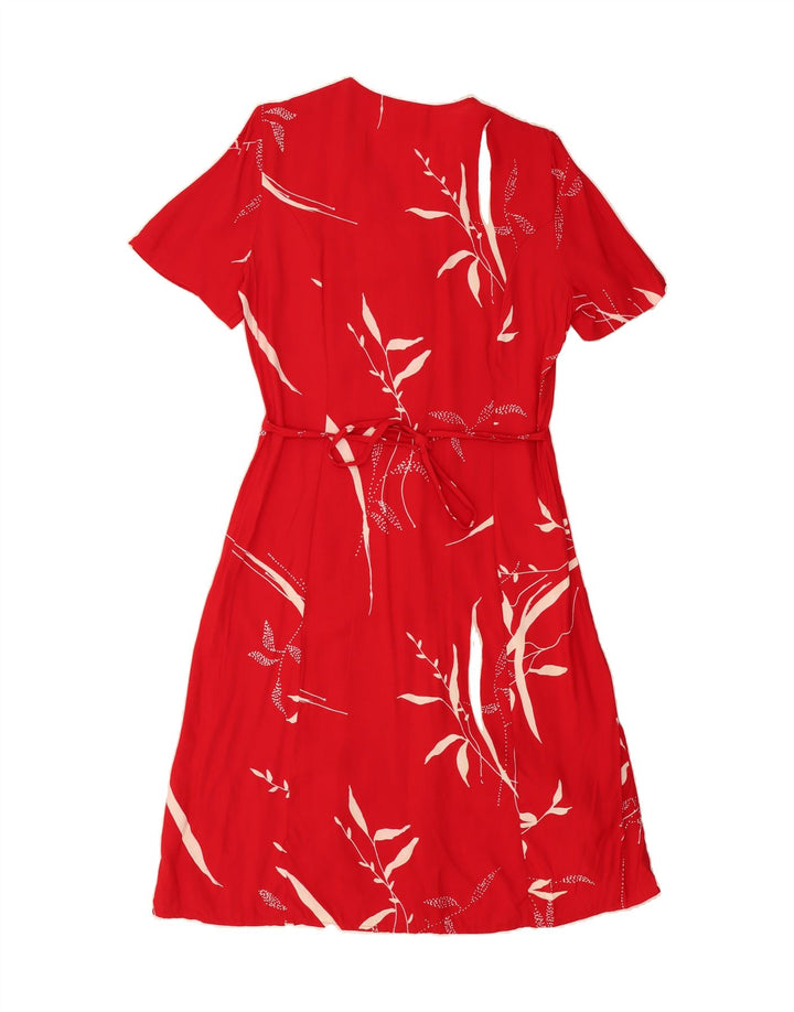 CANDA Womens Abstract Pattern Short Sleeves Shirt Dress UK 10 Small Red Vintage Canda and Second-Hand Canda from Messina Hembry 