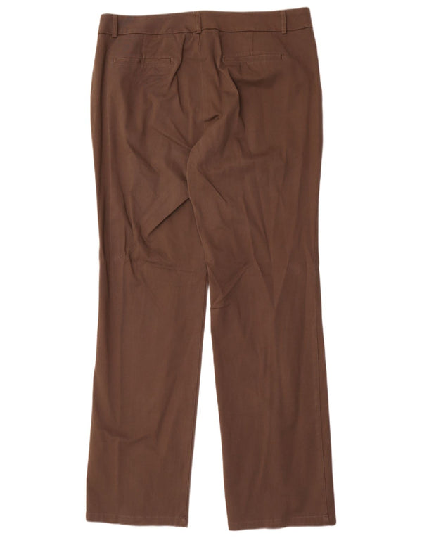 Dockers ženske ravne ležerne hlače idealnog kroja US 16 2XL W36 L34 smeđe