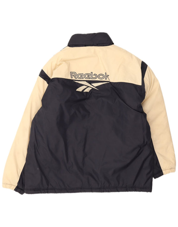 Reebok muška grafička vjetrovka jakna UK 42 XL tamnoplava boja