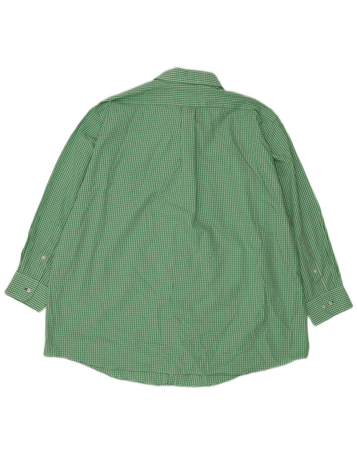 IZOD Muška velika košulja standardnog kroja, veličina 18 1/2 2XL zeleni pamuk od ginghama