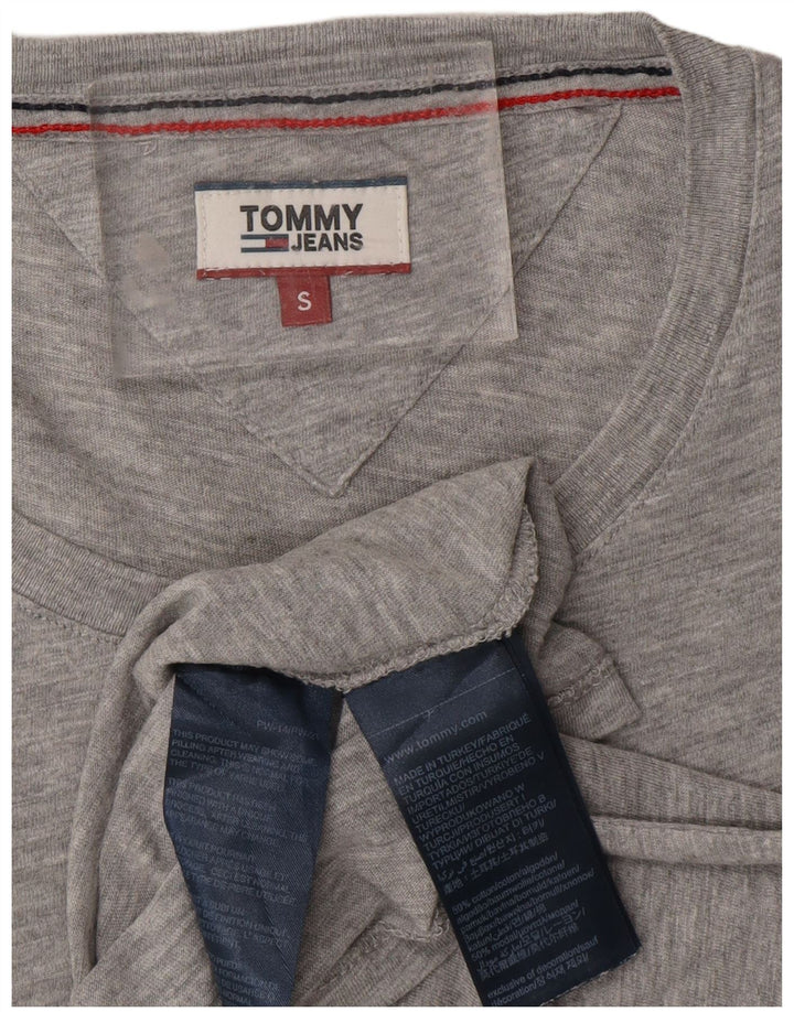 TOMMY HILFIGER Ženska prevelika majica s kratkim rukavima UK 10 Small Gray