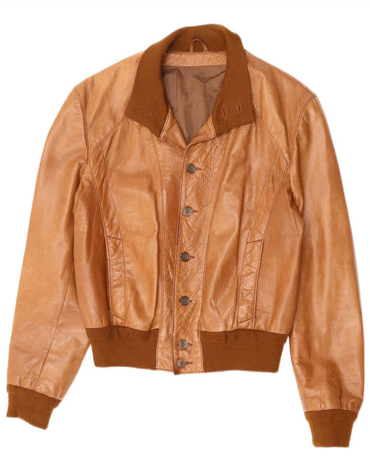 VINTAGE muška bomber jakna UK 36 Small Brown Colourblock