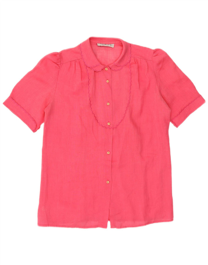 VINTAGE ženska košulja kratkih rukava bluza IT 44 srednje ružičasta