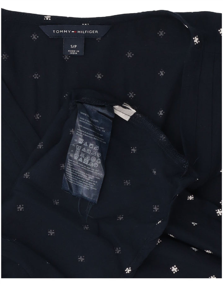 Tommy Hilfiger Top ženska bluza s apstraktnim uzorkom UK 10 Small tamnoplava