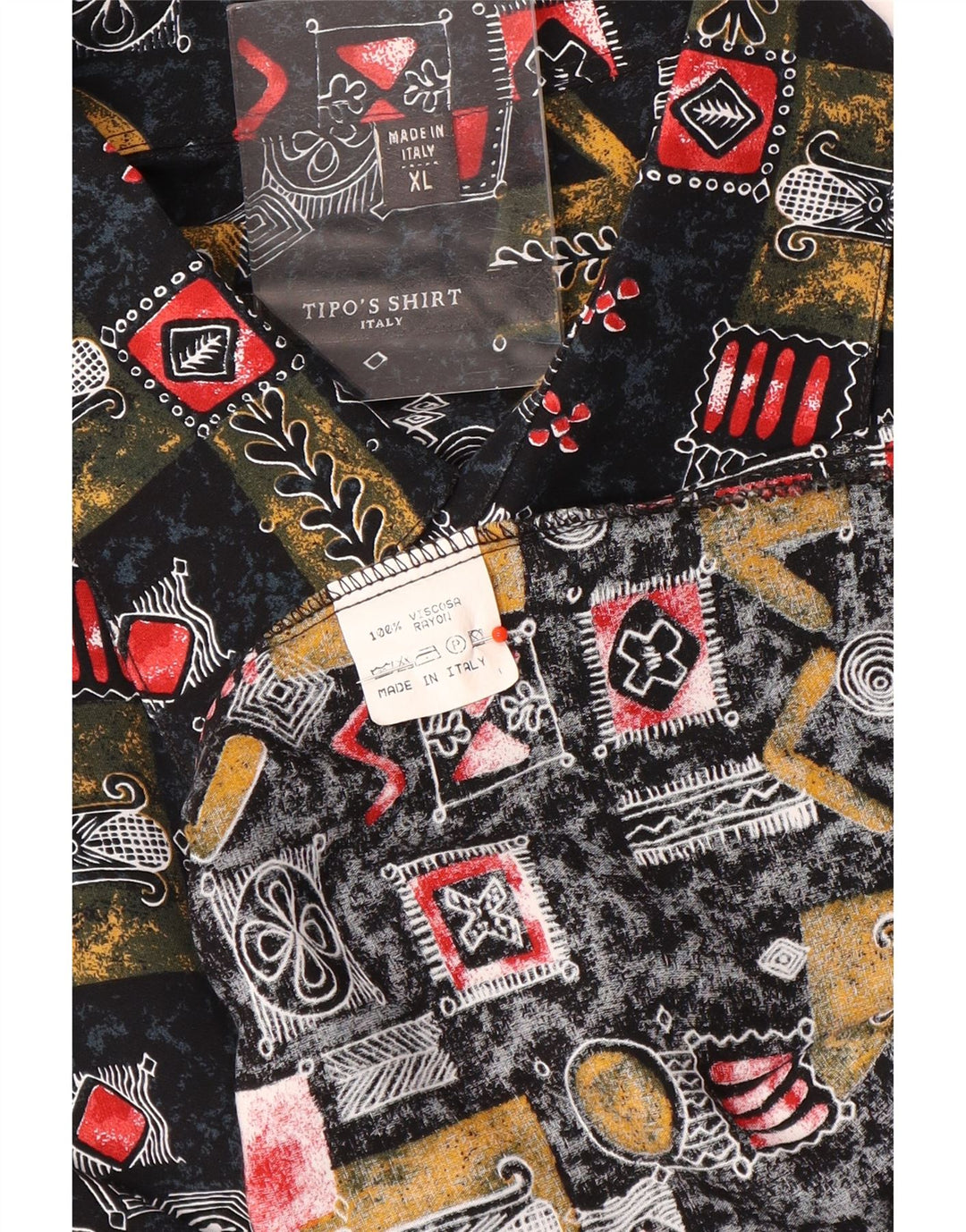 Tipo' S muška košulja kratkih rukava XL crna patchwork viskoza