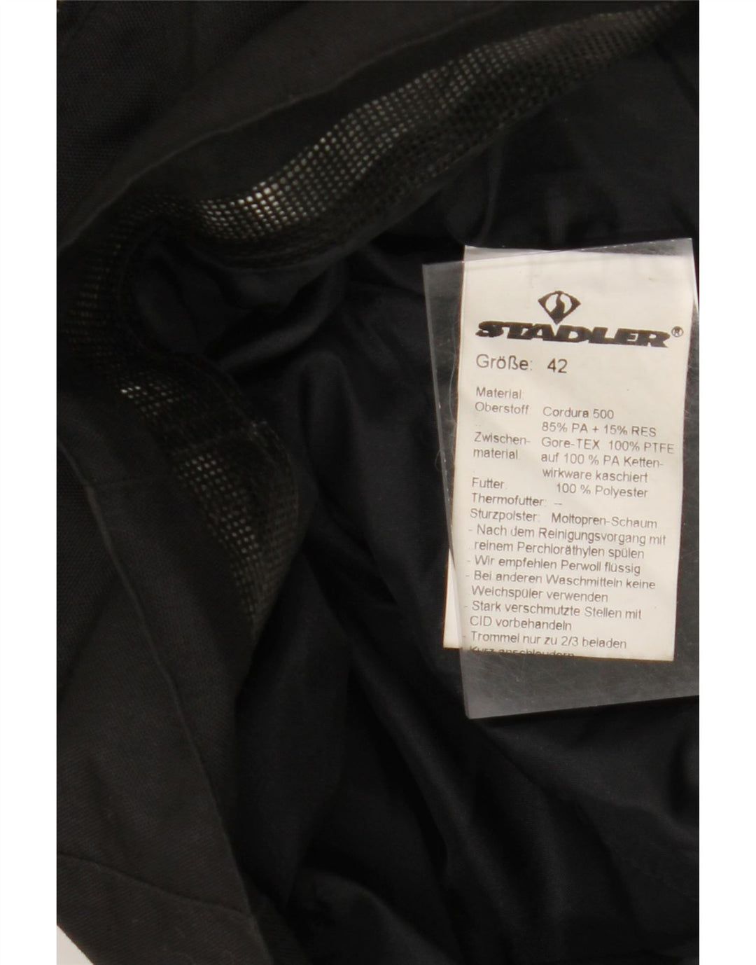 STADLER Womens Gore-Tex Racer Jacket EU 42 Large Black Polyamide Vintage Stadler and Second-Hand Stadler from Messina Hembry 