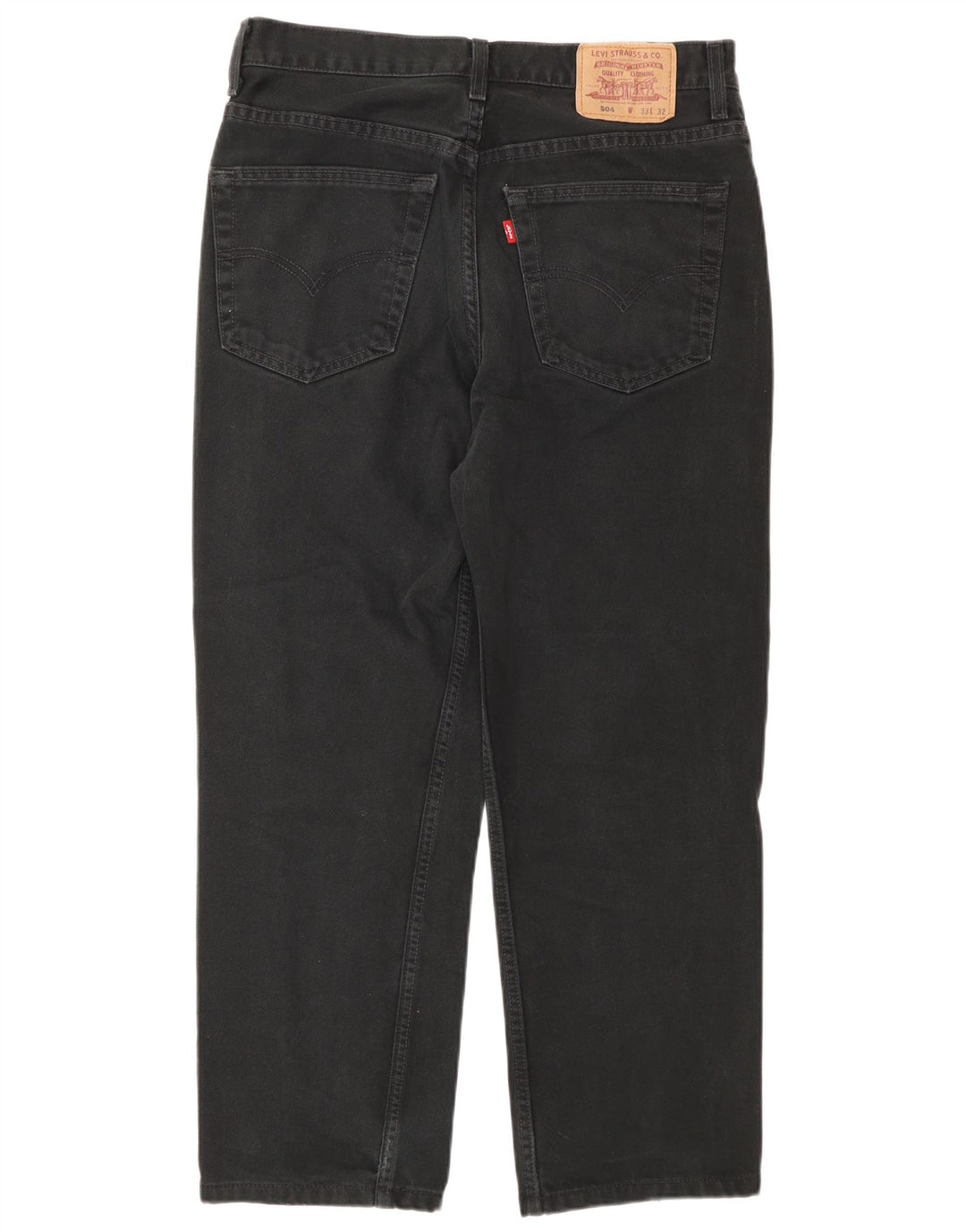 Levi's muške 504 skraćene traperice W33 L26 crni pamuk