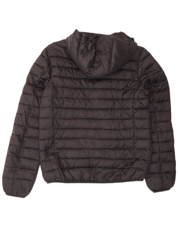 Kappa muška podstavljena jakna s kapuljačom UK 42 XL crni najlon