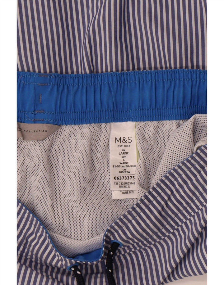 Marks & Spencer muške kratke hlače za plivanje, pamuk s velikim plavim prugama