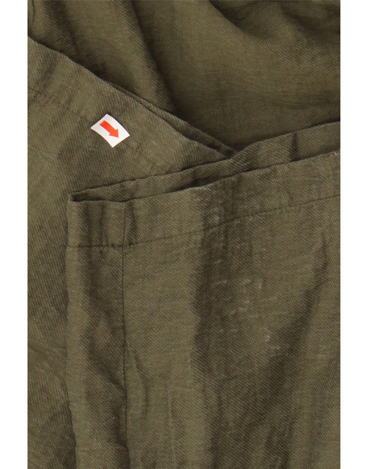 ZARA Womens Jumpsuit UK 18 XL Khaki Lyocell