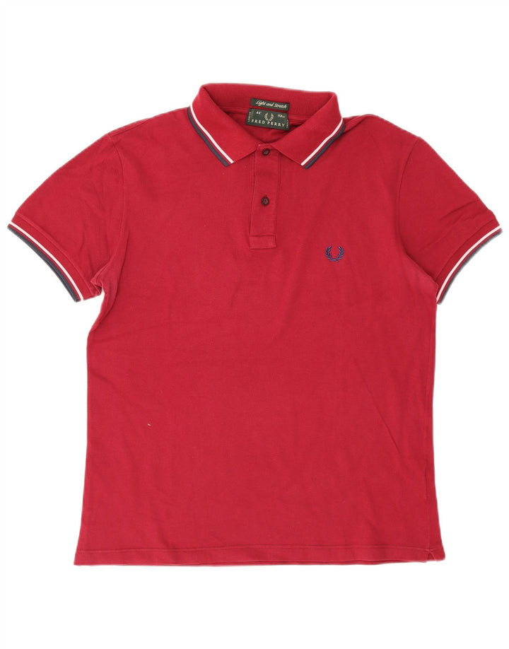 Fred Perry muška polo majica srednje tamnocrvene pruge, pamuk