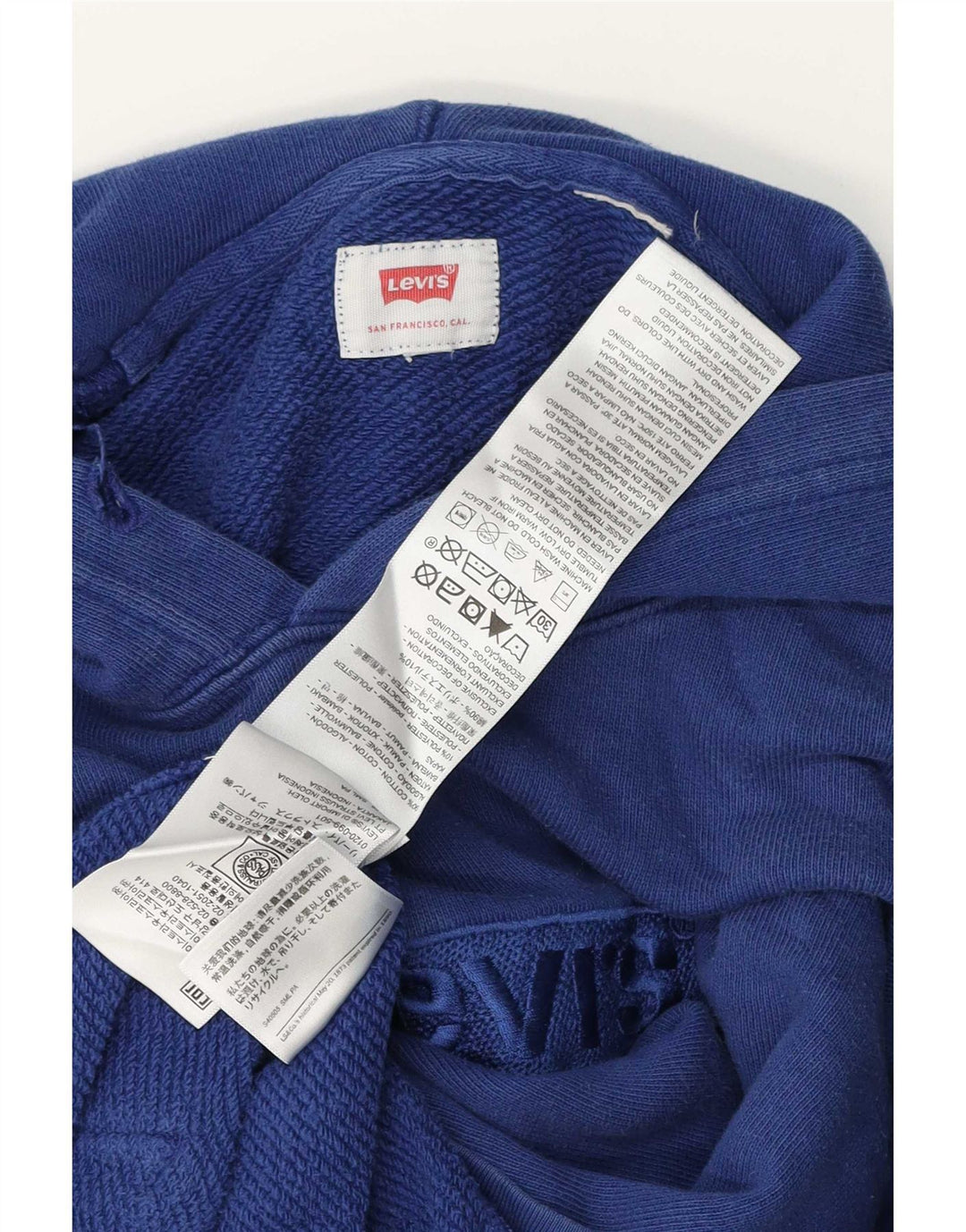 Levi's muška majica s kapuljačom s kapuljačom, mali plavi pamuk
