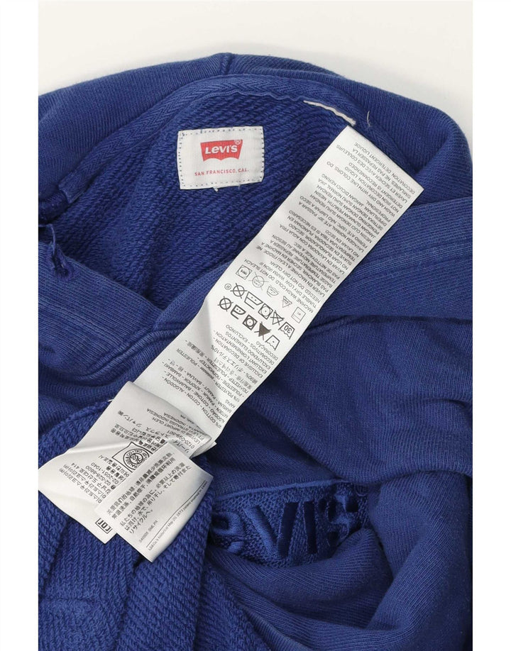 Levi's muška majica s kapuljačom s kapuljačom, mali plavi pamuk