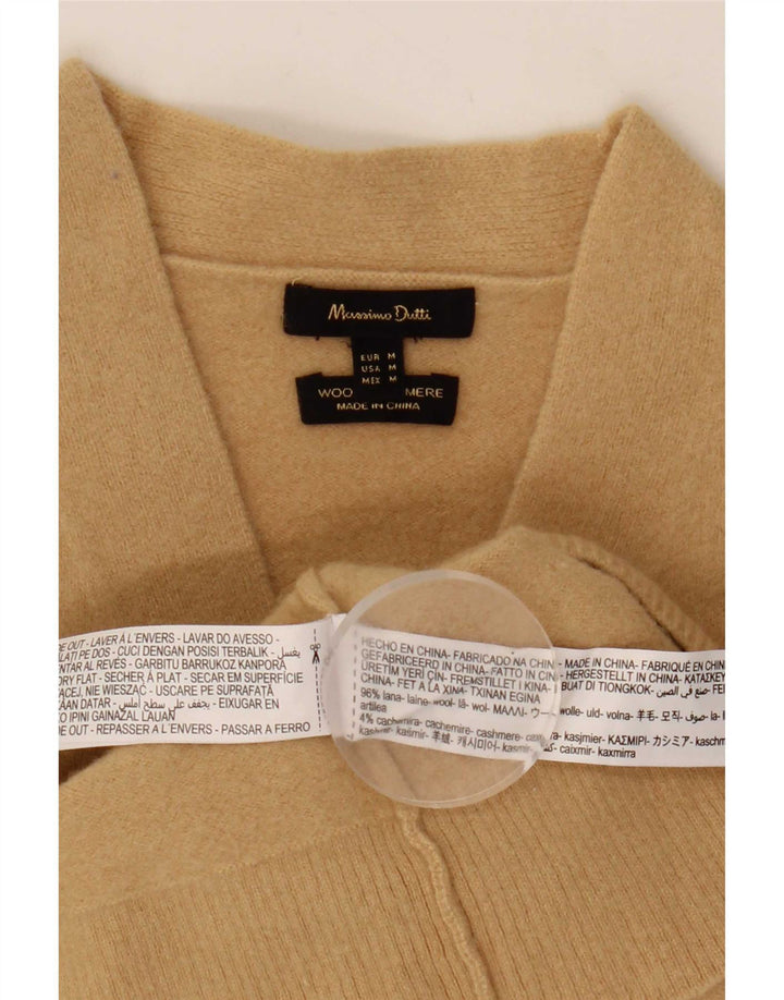Massimo Dutti ženski kratki kardigan džemper UK 12 Srednje bež vuneni
