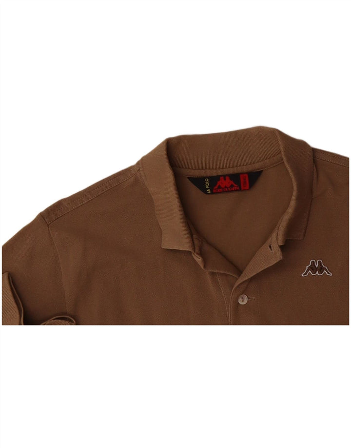 KAPPA Mens Polo Shirt XS Brown Cotton