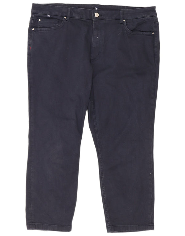 Crew Clothing Ženske skraćene hlače visokog struka UK 18 XL W38 L24 tamnoplave