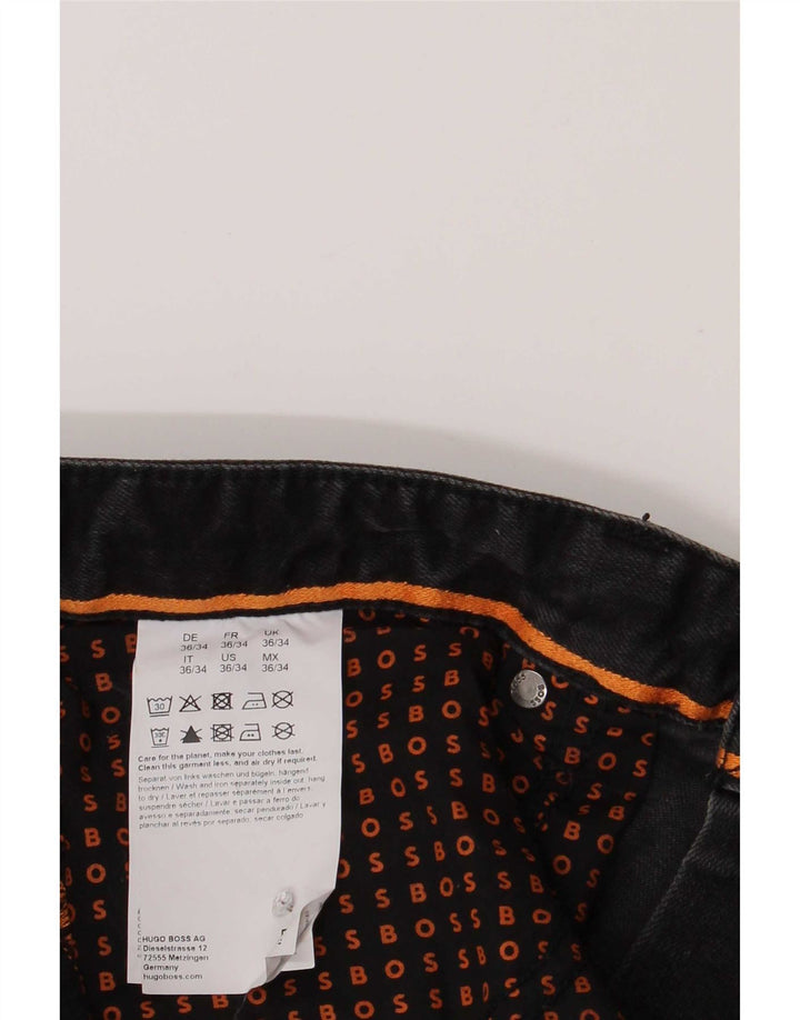 Hugo Boss muške uske traperice W36 L34 crni pamuk