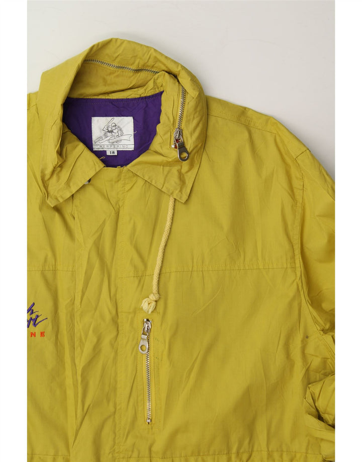 PEPPERINO Womens Windbreaker Jacket UK 18 XL Yellow Vintage Pepperino and Second-Hand Pepperino from Messina Hembry 