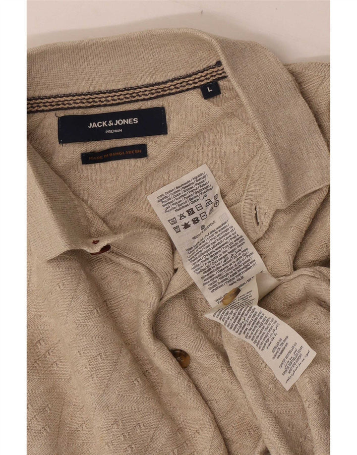 Jack & Jones muška polo majica velika bež pamuk
