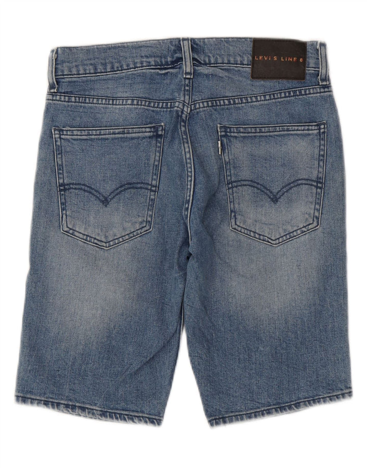 Levi's ženske kratke traper hlače Line 8 W28 srednje plavi pamuk