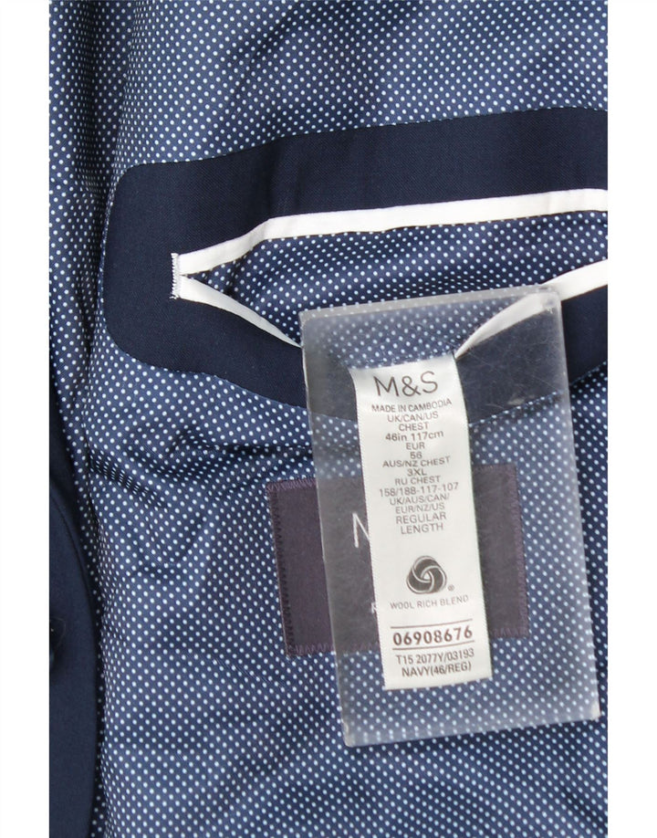 Marks & Spencer muška jakna sa 2 gumba EU 56 3XL tamnoplava vuna